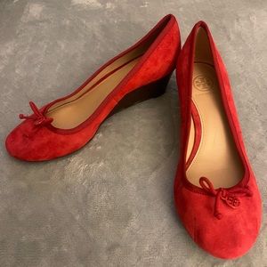 Tory Burch Suede Wedges